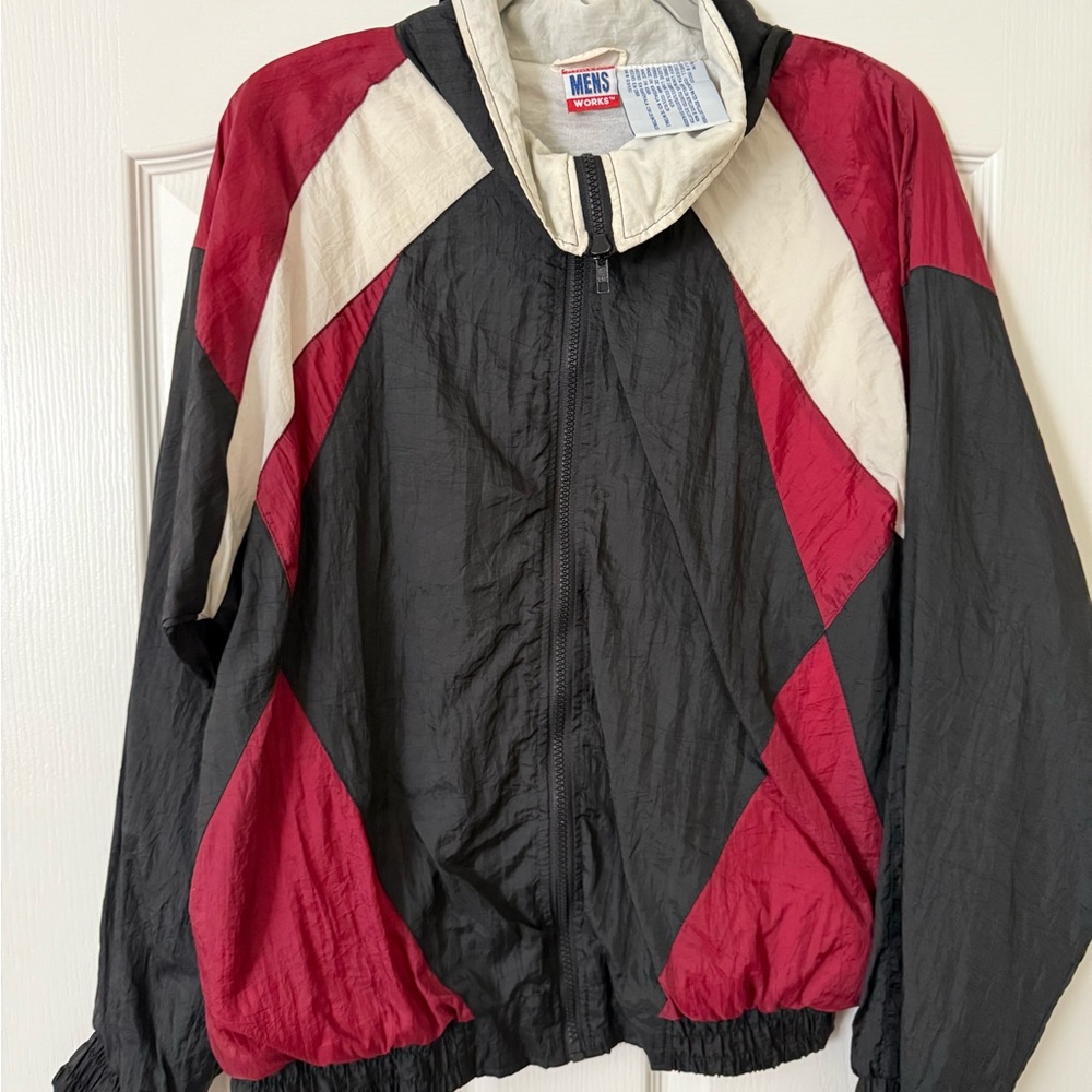 Vintage Colorblock Windbreaker Jacket